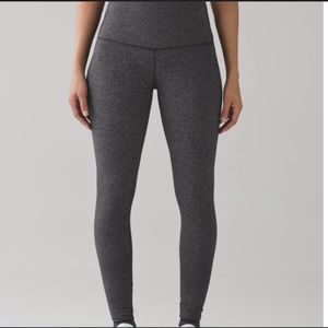 Lululemon Gray Heathered Full Length High Rise Legging